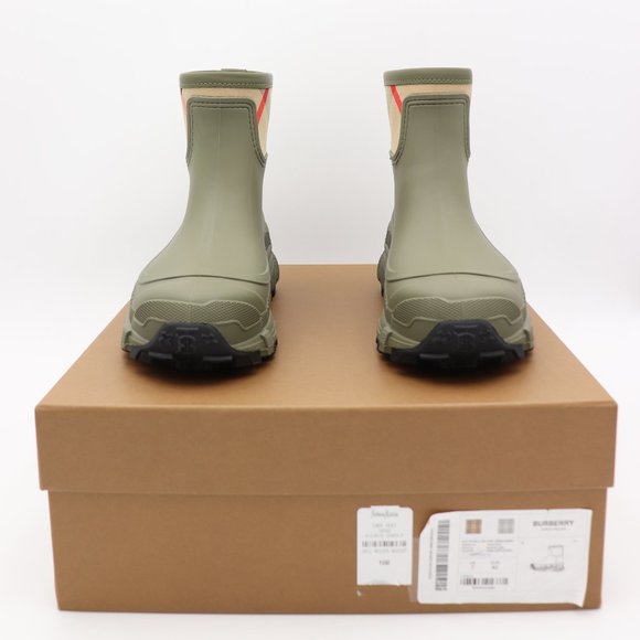NIB Burberry Ryan House Check Panel Rain Boots - Picture 2 of 7